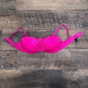 Smart & Sexy 36C Hot Pink With Lace Underwire Padded Bra